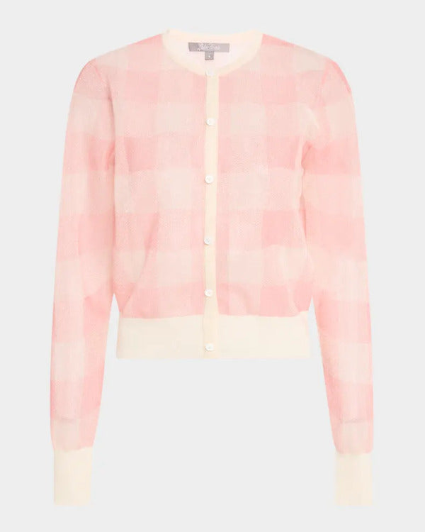 The Today Show 2025 Dylan Dreyer Pink Checkered Cardigan