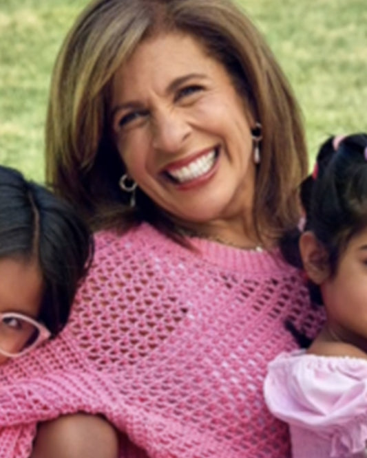 The Today Show 2025 Hoda Kotb Pink Open Stitch Sweater