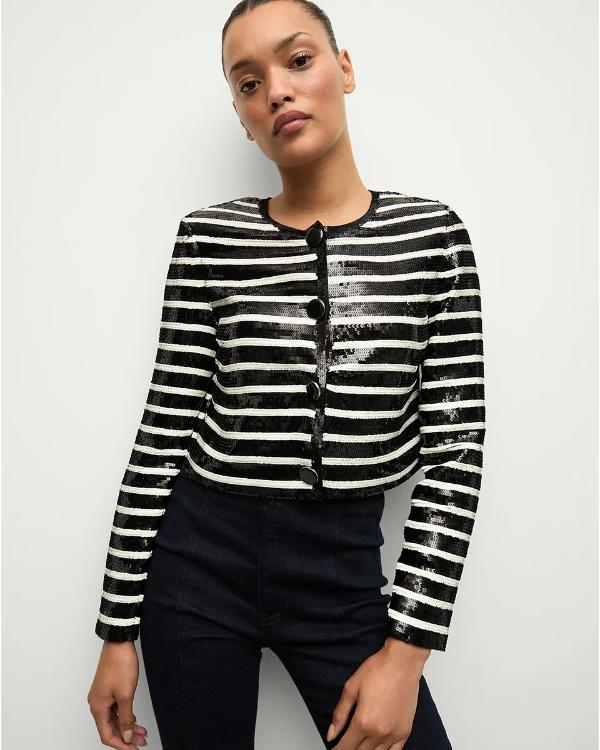 The Today Show 2025 Jenna Bush Hager Sequin Striped Jacket