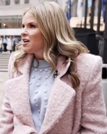 The Today Show 2025 Jenna Bush Hager Blue Pom Sweater