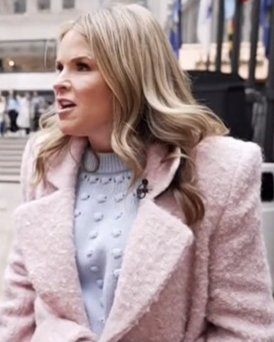 The Today Show 2025 Jenna Bush Hager Blue Pom Sweater