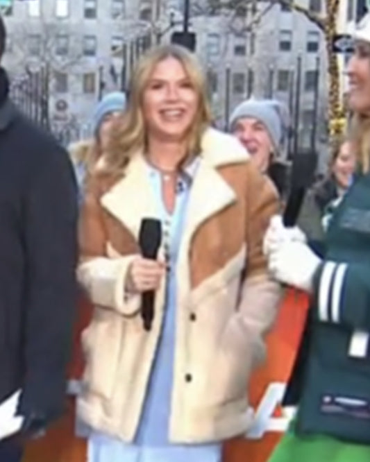 The Today Show 2025 Jenna Bush Hager Brown Sherpa Jacket