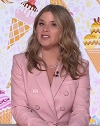 The Today Show 2025 Jenna Bush Hager Pink Leather Blazer