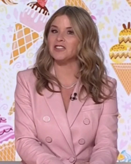 The Today Show 2025 Jenna Bush Hager Pink Leather Blazer