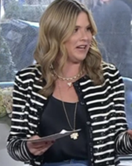 The Today Show 2025 Jenna Bush Hager Sequin Striped Jacket