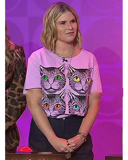 The Today Show 2025 Jenna Pink Cat Print TShirt