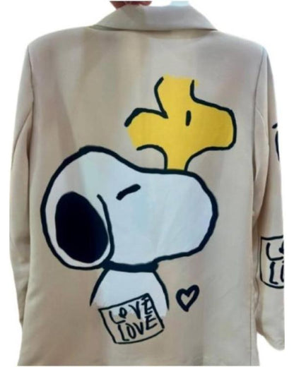 The Today Show 2025 Jill Martin Beige Snoopy Blazer