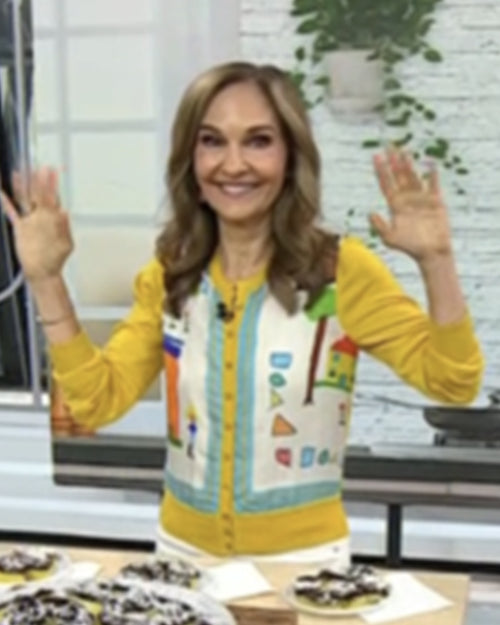 The Today Show 2025 Joy Bauer Yellow Printed Cardigan