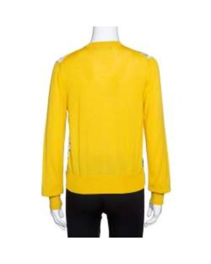 The Today Show 2025 Joy Bauer Yellow Printed Cardigan