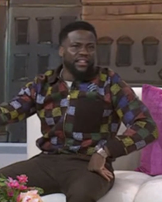 The Today Show 2025 Kevin Hart Multicolor Check Brown Jacket