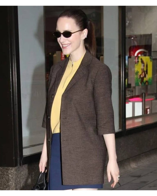 The Today Show 2025 Rachel Brosnahan Brown Blazer