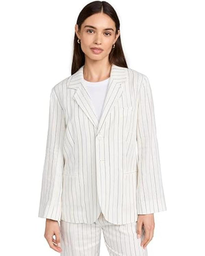 The Today Show 2025 Rosalind Chao White Pinstripe Suit