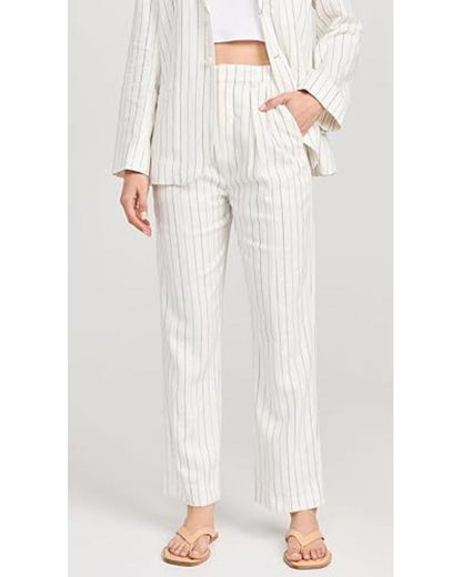 The Today Show 2025 Rosalind Chao White Pinstripe Suit