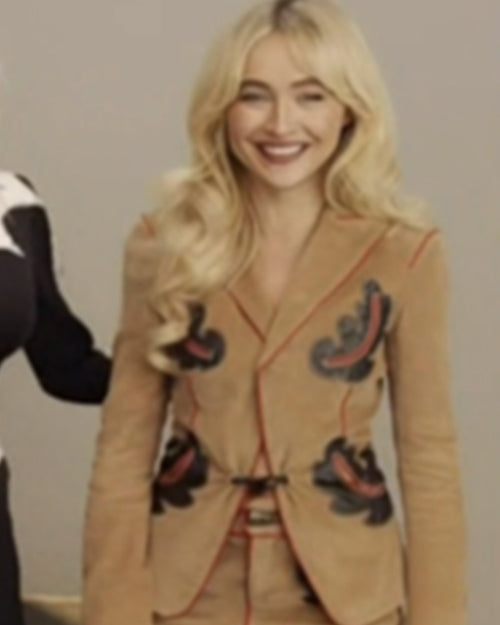 The Today Show 2025 Sabrina Carpenter Brown Corduroy Blazer