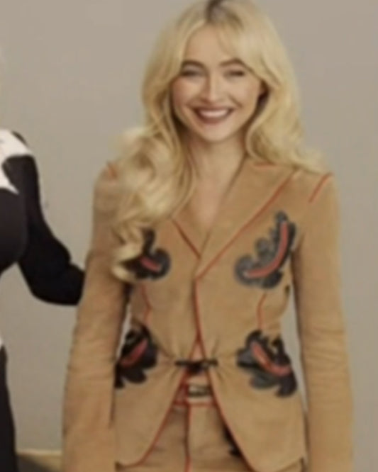 The Today Show 2025 Sabrina Carpenter Brown Corduroy Blazer