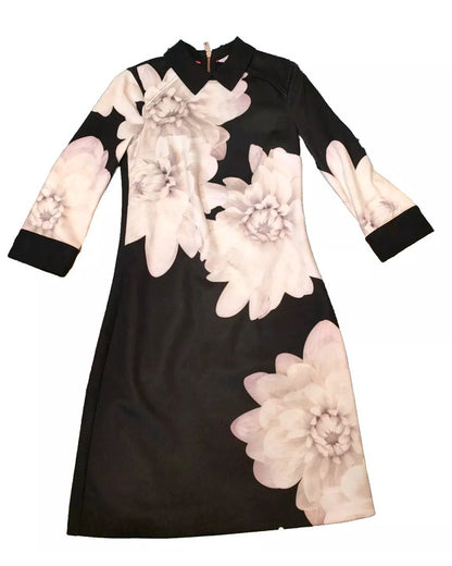 The Today Show 2025 Vicky Nguyen Black Floral Print Dress