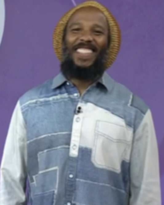 The Today Show 2025 Ziggy Marley Denim Patchwork Shirt