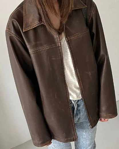 The Verlin motorcycle-style jacket made from premium genuine leather