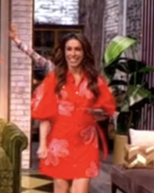 The View 2025 Alyssa Farah Griffin Red Floral Mini Dress