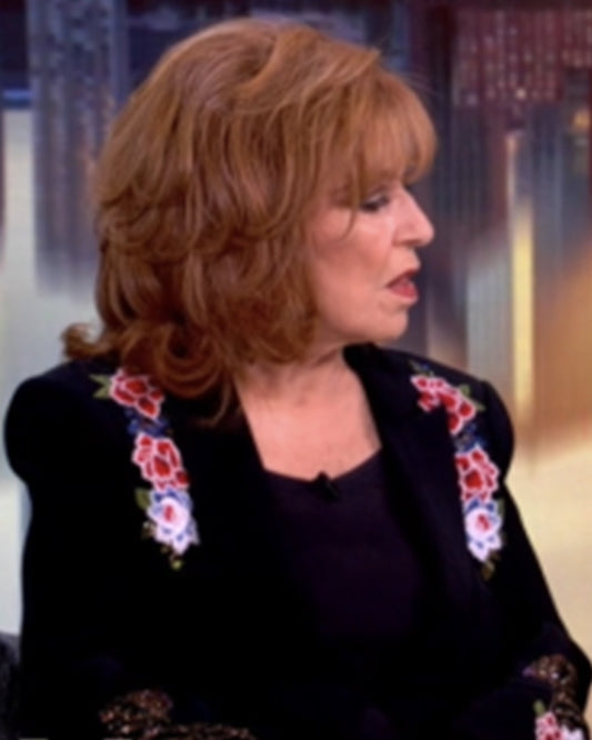 The View 2025 Joy Behar Floral Embellished Black Blazer