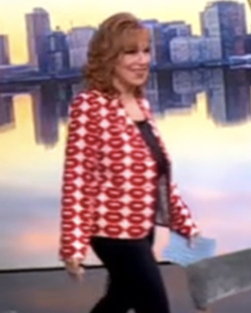 The View 2025 Joy Behar Red Lips Print Blazer