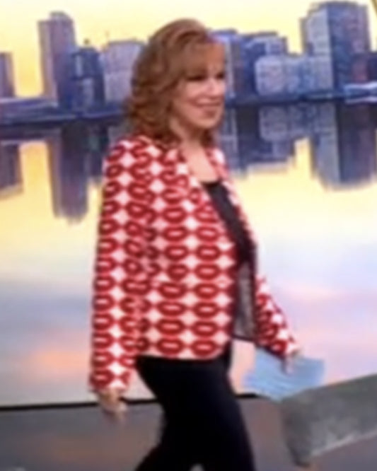 The View 2025 Joy Behar Red Lips Print Blazer