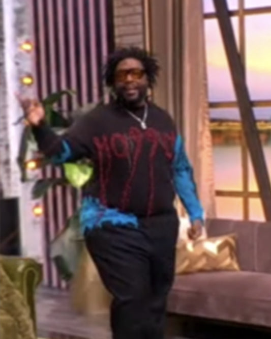 The View 2025 Questlove Black Horror Knitted Sweater