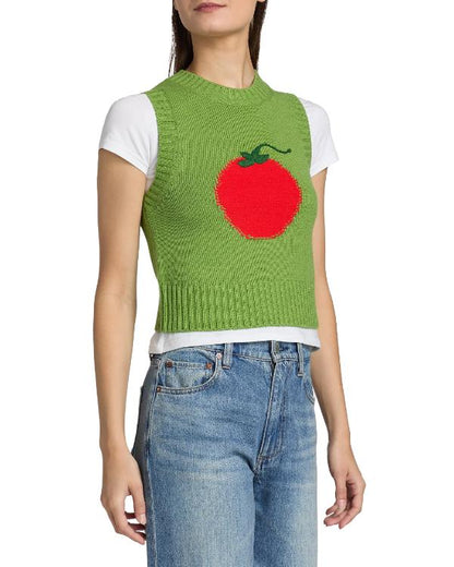 The View 2025 Sara Haines Green Tomato Sweater Vest