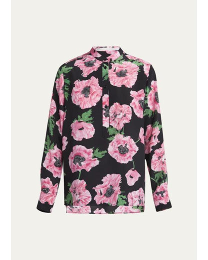 The View 2025 Sunny Hostin Black & Pink Floral Shirt