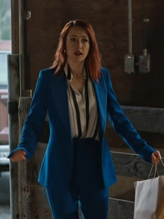 The Wish Swap 2025 Emily Tennant Blue Suit
