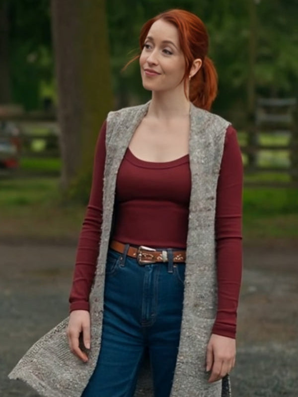 The Wish Swap 2025 Emily Tennant Long Grey Vest