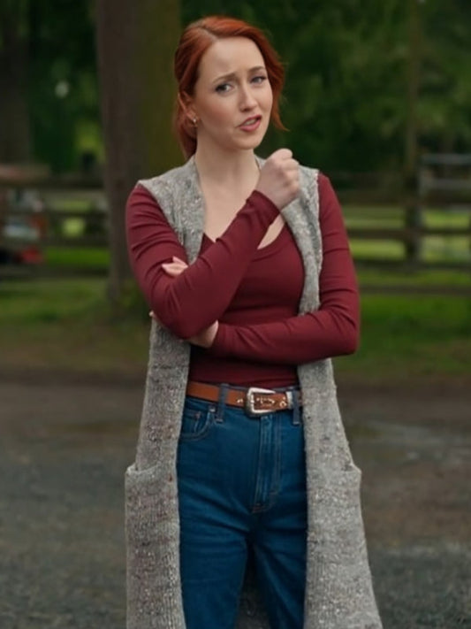The Wish Swap 2025 Emily Tennant Long Grey Vest