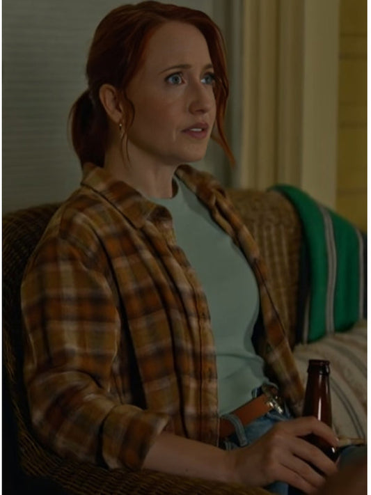 The Wish Swap 2025 Emily Tennant Yellow Checkered Shirt