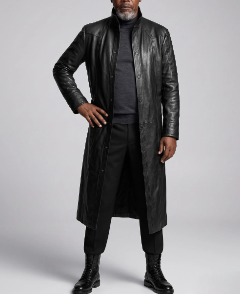 The Avengers Nick Fury Leather Trench Coat