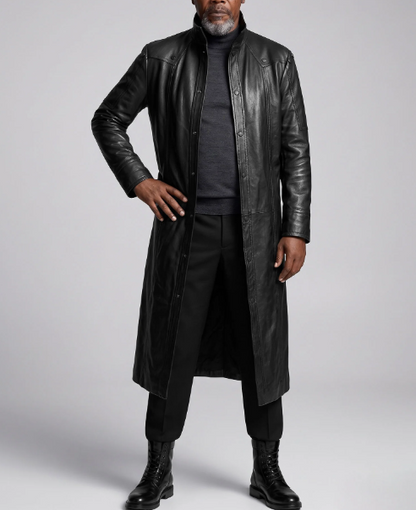 The Avengers Nick Fury Leather Trench Coat