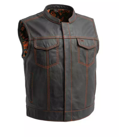 The Club Cut Motorcycle Leather Vest