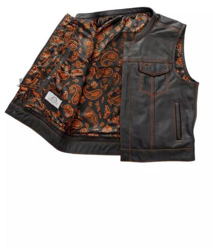 The Club Cut Motorcycle Leather Vest