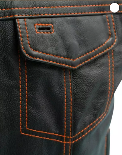 The Club Cut Motorcycle Leather Vest