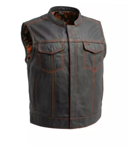 The Club Cut Motorcycle Leather Vest