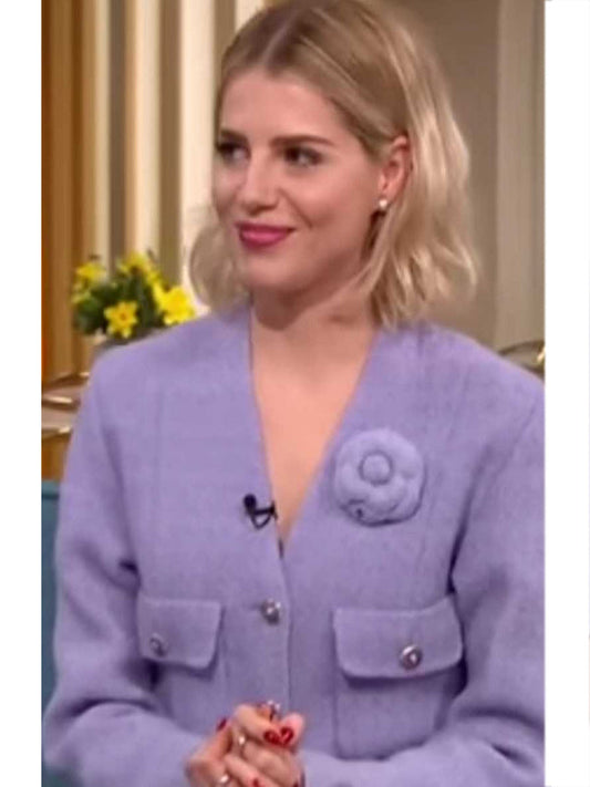 This Morning 2025 Lucy Boynton Lilac Wool Tweed Jacket