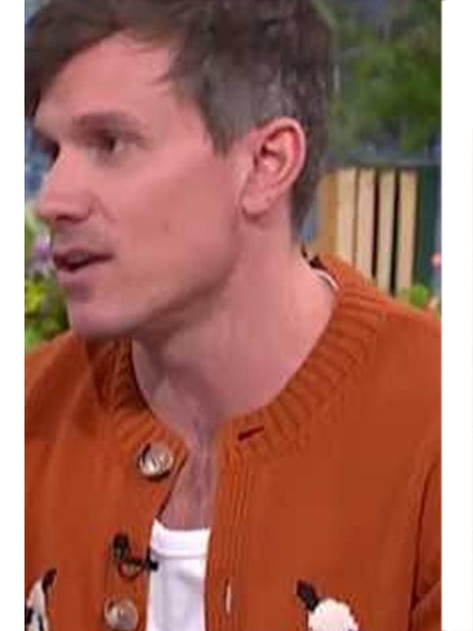This Morning 2025 Will Best Lamb Motif Orange Cardigan