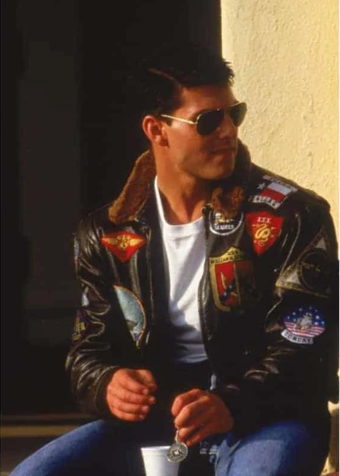 Tom Cruise Top Gun Aviator Leather Jacket - RECREATED EDITION