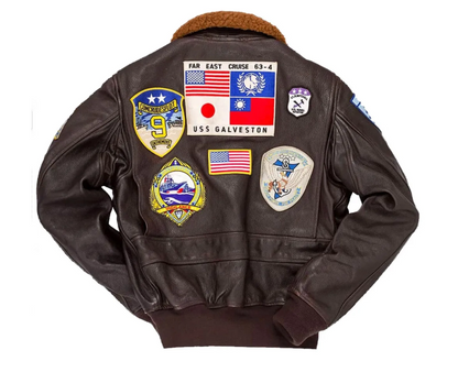 Tom Cruise Top Gun Aviator Leather Jacket - RECREATED EDITION