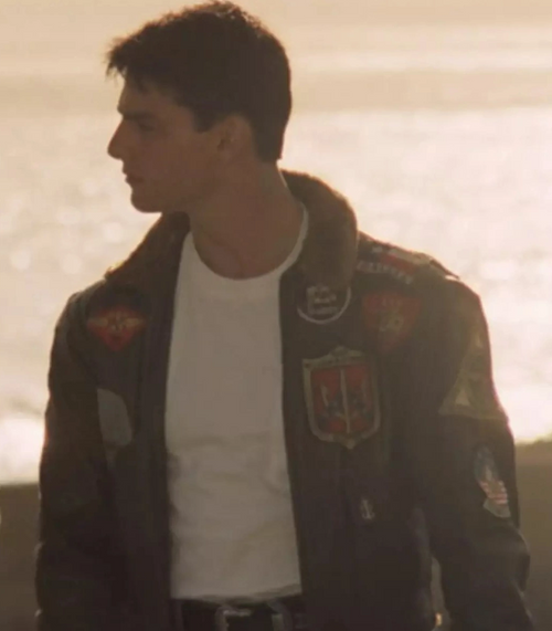Tom Cruise Top Gun Aviator Leather Jacket - RECREATED EDITION