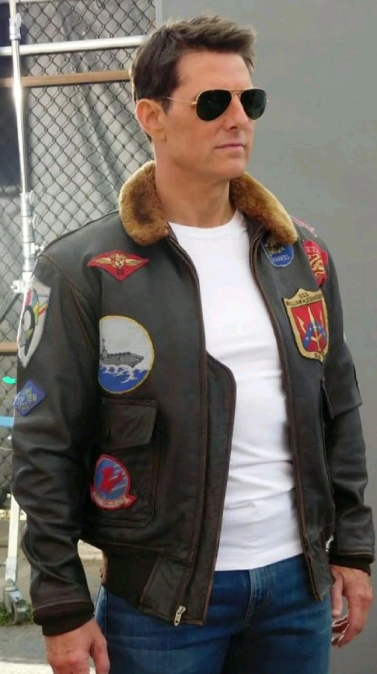 Tom Cruise Top Gun Aviator Leather Jacket - RECREATED EDITION