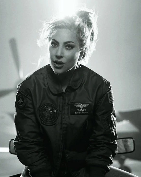 Top Gun Lady Gaga Green Flight Jacket