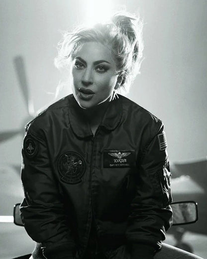 Top Gun Lady Gaga Green Flight Jacket