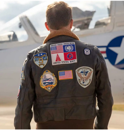 Top Gun-2 Bomber Shearling Leather Flight Jacket - RECREATED EDITION