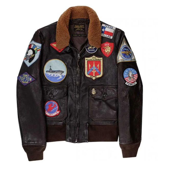 Top Gun-2 Bomber Shearling Leather Flight Jacket - RECREATED EDITION