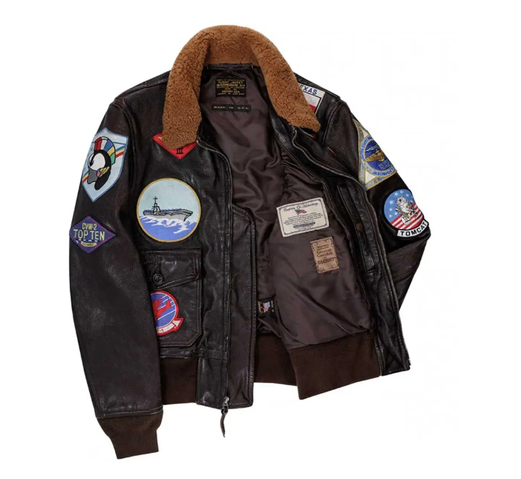 Top Gun-2 Bomber Shearling Leather Flight Jacket - RECREATED EDITION